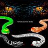 Tricky Funny Toy Infrared Remote Control Scary Creepy Snake, Size: 38*3.5cm(Black)