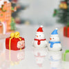 5pcs Christmas Micro Landscape Snowscape Decoration Accessories Christmas Resin Ornament, Style: No.9 Pig Face Red Green Gift Box