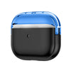 Moonlight Box TPU Shockproof Earphone Protective Case(Transparent Blue + Black)