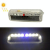 LED Solar Decorative Night Vibration Lighting Warning strobe Lamp(White)