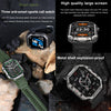 HAMTOD GW55 2.02 inch Screen IP68 Waterproof Smart Watch, Support Bluetooth Call / Heart Rate(Black Frame)
