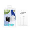 45W PD25W + 2 x QC3.0 USB Multi Port Charger with USB to 8 Pin Cable, US Plug(White)