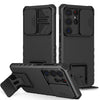 For Samsung Galaxy S25 Ultra 5G Stereoscopic Holder Sliding Camshield Phone Case(Black)