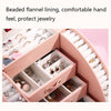 Sp01200 Large Capacity Multi-Layer Jewelry Storage Box With Mirror(Pink)