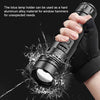 Short Style Micro USB Charging Outdoor Waterproof P70 + COB LED Flashlight, Support Power Display & Telescopic Focusing & 7-level Brightness Adjustment
