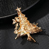 HC0729 Christmas Brooch Fall Winter Jacket Sweater Pin Ornament Christmas Tree Corsage With Diamonds
