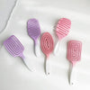 Fluffy High Skull Top Ribbed Hair Bouncing Comb Long Hair Styling Massage Comb, Color: Oval Purple