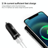 IVON CC26 5V 2.1A Dual USB Port Mini Car Charger (Grey)