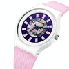 SANDA 3207 Fashion Waterproof  Electronic Sports Watch(White+Pink)
