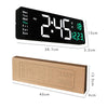 6626 Living Room Wall-Mounted Large Screen Display LED Digital Clock, Color: White Temperature