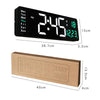 6626 Living Room Wall-Mounted Large Screen Display LED Digital Clock, Color: Blue Temperature