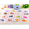 Graph Match Game Early Educational Montessori Toys Puzzle Card Cartoon Vehicle Animal Fruit Pair Matching Game