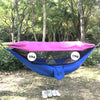 Parachute Cloth Anti-Mosquito Sunshade With Mosquito Net Hammock Outdoor Single Double Swing Off The Ground Aerial Tent 270x140cm (Army Green)