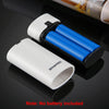 HAWEEL DIY 2x 18650 Battery (Not Included) 5600mAh Power Bank Shell Box with USB Output & Indicator(White)
