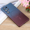 For Samsung Galaxy S25 Ultra 5G Liquid TPU Silicone Gradient MagSafe Phone Case(Blue Purple)