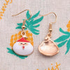 2 Sets Christmas Alloy Snowman Jewelry Personalized Holiday Accessories(Earrings+Necklace)
