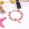 SL122 Women Rose Gold Beaded Accessory Bracelet, Size: 20cm