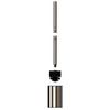 Bathroom Stainless Steel Base Leak-Proof Toilet Brush Set, Color: Flocking Primary Color Removal Rod