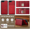For iPhone SE 2022 / 2020 LC.IMEEKE L5 Series Detachable RFID Card Bag Magsafe Phone Case(Red)
