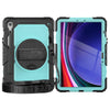For Samsung Galaxy Tab S9 / S9 FE Silicone + PC Tablet Case(Black+Light Blue)