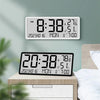 LCD Multifunctional Living Room Wall Clock Electronic Clock With Date/Temperature/Humidity Display(White)