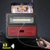 DV-690 Dual LED Light Solar Wireless Bluetooth Speaker Outdoor Camping FM Radio(Black)