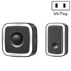 CACAZI A58 Wireless Doorbell, Plug-in, No Battery, 300m Range, US Plug, Black/Silver