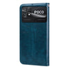 For Xiaomi Poco C40 Oil Wax Texture Leather Phone Case(Blue)