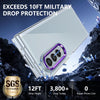 For Samsung Galaxy Z Fold3 5G lce Folding Series Integrated Clear PC Phone Case(Purple)