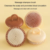 Finger Ring Scalp Massage Comb Air Cushion Comb Household Female Hair Wash Brush(Apricot))