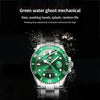 OLEVS 6650 Men Luminous Waterproof Mechanical Watch(Green)