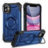 For iPhone 11 Lens Holder MagSafe Phone Case(Blue)