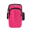 3 PCS Running Mobile Phone Arm Bag Men And Women Fitness Outdoor Hand Bag Wrist Bag  for Mobile Phones Within 6.5 inch(Rose Red)