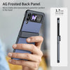 For Samsung Galaxy Z Flip3 5G Integrated AG Frosted Vacuum Plating Phone Case(Blue)