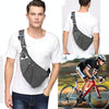Fashion Wear-resistant Multifunctional Pockets Single Shoulder Bag Chest Front Bag for Man(Grey)