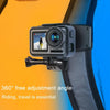 RUIGPRO 360 Degree Rotation Backpack Rec-Mounts Clip Clamp Mount with Screw for GoPro, Insta360, DJI and Other Action Cameras(Black)