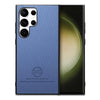 For Samsung Galaxy S23 Ultra 5G Twill Fabric Leather Skin Back Phone Case(Blue)