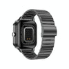 D8 Pro 2.01 inch 2 in 1 Bluetooth Earphone Steel Strap Smart Watch, Support NFC with Cover(Black)