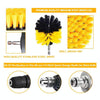 6 PCS / Set Electric Drill Head Car Tire Floor Crevice Cleaning Brush(Yellow)