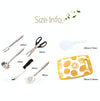 CLS 7-In-1 Outdoor 201 Stainless Steel Cookware Set Picnic Kitchenware Portable Handbag Picnic Bag(Coffe)