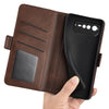 For Asus ROG Phone 6 Dual-side Magnetic Buckle Horizontal Flip Leather Phone Case(Brown)