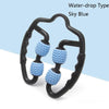 Foam Shaft Muscle Massage Roller Yoga Roller Fitness Supplies(Water-drop Type Sky Blue)