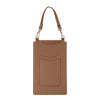 Litchi Texture Card Holder Mobile Phone Bag with Short Strap(Brown)