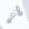 Heart-shaped Earrings Zircon Earrings Sterling Silver S925 Stud Earrings