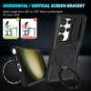 For Samsung Galaxy S24 Ultra 5G Sliding Camshield MagSafe Holder TPU Hybrid PC Phone Case(Black)