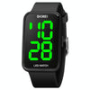 SKMEI 1873 PU Strap Waterproof LED Electronic Watch(Black)