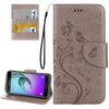 For Galaxy A5 (2017) / A520 Butterflies Love Flowers Embossing Horizontal Flip Leather Case with Holder & Card Slots & Wallet & Lanyard(Grey)