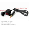 12-24V 2.1A Motorcycle Dual USB Mobile Phone Car Charger, EU Plug