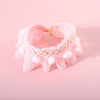 Pink Lace Pet Collar, Adjustable, M (25-30cm), Cats & Dogs