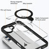 For iPhone 14 Pro High Transparency MagSafe Holder Phone Case(Transparent)